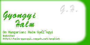 gyongyi halm business card